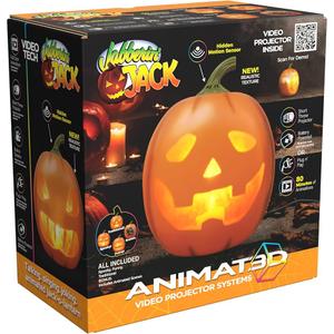Jabberin Jack Rockin Jack Edition Talking Animated Pumpkin with Built in Video Projector & Speaker Plug'n Play