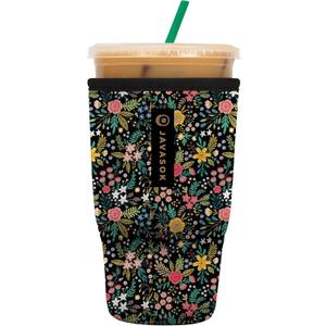 Sok It JavaSok Iced Coffee & Cold Soda Insulated Neoprene Cup Sleeve (English Garden Picnic, Large: 30-32oz)