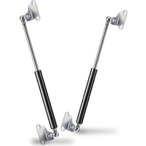 15 Inch 22lb/100N Gas Strut Shock Spring Lift Support for RV Camper Bed Storage Cover Door Tool Box Toy Lid Basement Boat Hatch TV Cabinet Chicken Coop Black Replacement Parts, Set of 2 by AUCLIDIS