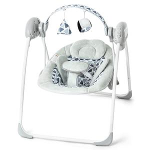 Baby Swings for Infants, AskCat Grey Portable Swing with Music for 0-9M