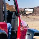 JOYTUTUS Mirrors Doors Off Compatible with 1997-2018 Wrangler TJ JK JKU (Not Fit JL), Doorless Side Mirrors with Black Orange Blue Red Inserts