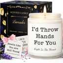 2 x Gifts for Women, Birthday Gifts for Women, Unique Friendship Gift for Womens, Best Friend, Her, Sister, Bestie, Girlfriend, Mom, Funny Scented Candle with Replaceable Stickers, 450g
