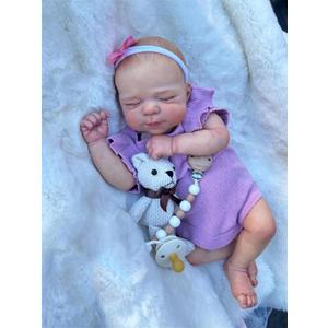 Anano Squishy Silicone Baby Doll 20 Inch Waterproof Lifelike Reborn Baby Dolls Toddler Realistic New Born Baby Doll Anatomically Correct for Kids (Soft Cloth Body)