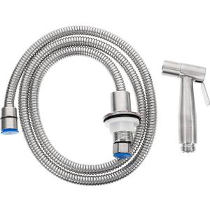 Operitacx Sink Sprayer with Hose, 304 Stainless Steel Kitchen Side Sprayer, Universal Pull Out Kitchen Sink Sprayer with Sink Hose