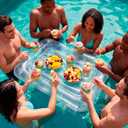 FoldTier 50 Pack Summer Christmas Ice Cream Paper Cups, 8oz Dessert Disposable Bowls, Xmas Summer Party Snack Bowls Xmas Santa Decoration for Beverage Sundae Yogurt Soup Party Supplies