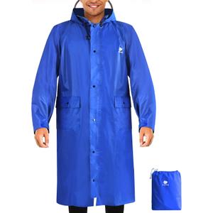 ANYOO Hood Rain Poncho Waterproof Lightweight Raincoat for Men Women Adult with Pocket for Hiking Camping Outdoor Activities (One Size)