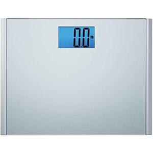Eat Smart Precision Plus Digital Bathroom Scale, 440-lb Capacity, Wide Platform Body Analyzer with Step-On Technology, Stable Home Fitness Device for Weight Management, Grey (1 Count (Pack of 1))