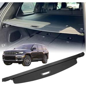Compatible with All-New 2026-2021 Jeep Grand Cherokee L (3-Row;WL) Rear Cargo Security Shade Cover Privacy Screen Retractable Storage Tonneau Cargo Cover Luggage Security Shield Shade