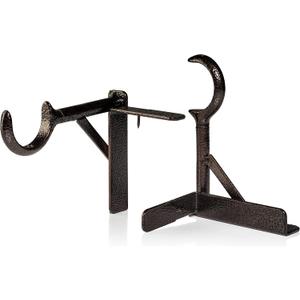Spark Innovators Bronze Tap Bracket - Hang Curtains in 30 Seconds! No Drill Instant Curtain Rod Brackets - Fits 1.25", Holds 30 lbs, As Seen on TV, Set of 2 (Bronze)