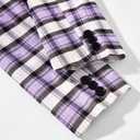 NOVOCCT Men's Plaid Slim Fit Blazer Jacket, Lightweight 2-Button Casual Sport Coat, Formal & Everyday Blazer for Men, S, Purple Light 