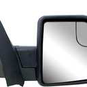 Replacement Passenger Right Side Door Mirror Manual Folding Power Glass No Heated No Signal Light with Temperature Sensor Textured Back Cover For Ford F-150 from 2015 to 2020