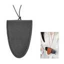 Mandark Car Sun Visor Sunglasses Holder, Leather Vehicle Eyeglass Hanger Mounter, Automotive Interior Glasses Holder and Ticket Card Clip Accessories Universal for SUV, Truck, RV (Black)