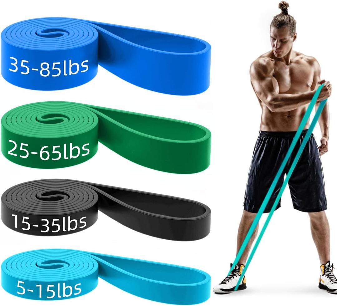 Pull Up Bands, Resistance Bands, Pull Up Assistance Bands Set for Men & Women, Exercise Workout Bands for Working Out, Body Stretching, Physical Therapy, Muscle Training - Multicolor