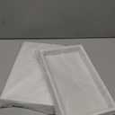 Bam & Boo Natural Bamboo Serving Tray Modern Rectangular (White, 13” x 9" x 1.2") for Food, Drinks, Decor, Vanity in Home, Kitchen, Bathroom, Coffee Table, Bed 2 pack