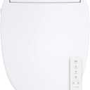 Bidet Toilet Seat, Smart Unlimited Warm Water, Electronic Heated Toilet Seat with Remote Control, Turbo Wash, Dryer, Rear and Front Wash, Slow Closes, Night Light, White 225D (Round)