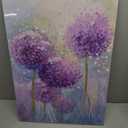 DOARTDO Hydrangea Canvas Wall Art Purple Flower Pictures Wall Decor Rustic Floral Painting Print Country Living Room Bedroom Office Decor Frame (16.00" x 24.00")