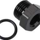 6AN -6 ORB O-ring Boss to 1/8 NPT Female Port Fitting Adapter Reducer Aluminum Black