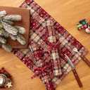 Christmas Plaid Placemats Set of 4, Red Green Snowflake Buffalo Checkered Tartan Winter Thanksgiving Xmas Table Mats for Dining Room Kitchen Table Decor