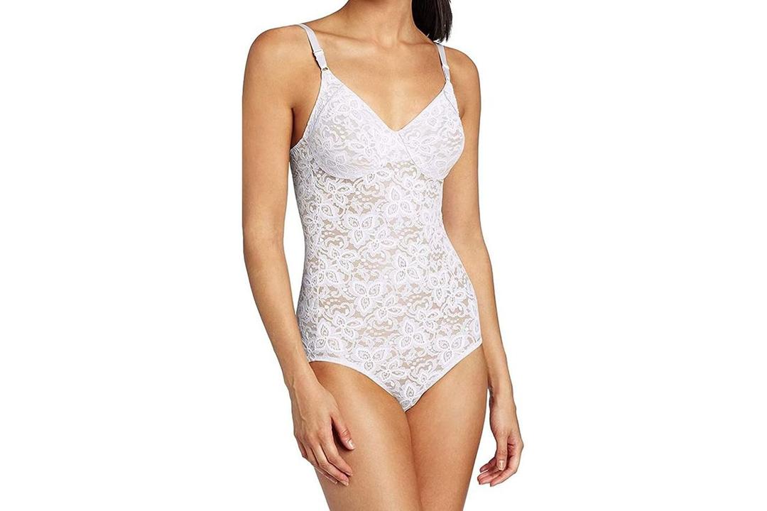White Laced Bodysuit for Women Size XL