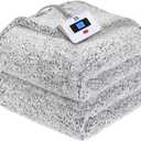 Sealy Electric Blanket Twin Size, Soft Sherpa Heated Blanket Single Control with 10 Heating Levels & 1 to 12 Hours Auto-Off Settings Over-Heated Protection 62"x84" Machine Washable, Charcoal