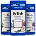 Dr Teal's Aluminum Free Deodorant, Coconut Oil with Essential Oils, 2.65 oz (Pack of 3)