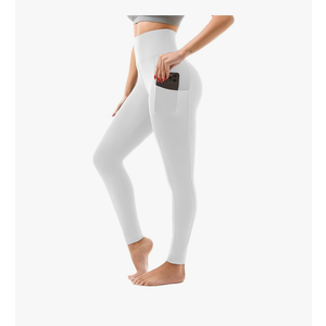 SINOPHANT High Waisted Leggings with Pockets Women, Full Length Capri Buttery Soft Stretchy Yoga Pants, S-M