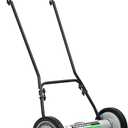 American Lawn Mower Company 1815-18 18-Inch 5-Blade Push Reel Lawn Mower, 18-Inch, 5-Blade, Black