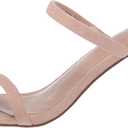 The Drop Women's Avery Square Toe Two Strap High Heeled Sandal (5, Natural)