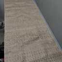 Lahome Farmhouse Geo Hallway Runner 2x6, Washable Beige Kitchen Runner Rug 6 ft Non-Skid Rug, Ultra-Thin Modern Runners for Hallways Indoor Carpet Runner for Entry Hall Bedroom