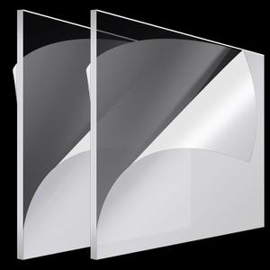 Roowest 2 Pcs 36 x 48 Inch, 1/8 Inch Thick Clear Acrylic Sheet Plastic Sheet Cut to Size Acrylic Board Panel Blank for Craft DIY Signs Frames Engraving Display Cases