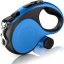 ESPIDO-Retractable Dog Leash, Long Leash for Dogs, 26FT Heavy Duty Cable for Small to Large Dogs UP to 110LBS, 360 NO Tangle, ONE-Handed Brake, (Blue)