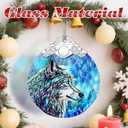 Wolf Ornament, Stained Glass Christmas Decorations, Christmas Ornaments for Tree, Holiday Ornament, Gifts for Wolf Lovers, Holiday Party Gifts, Gift Ideas & Xmas Gift