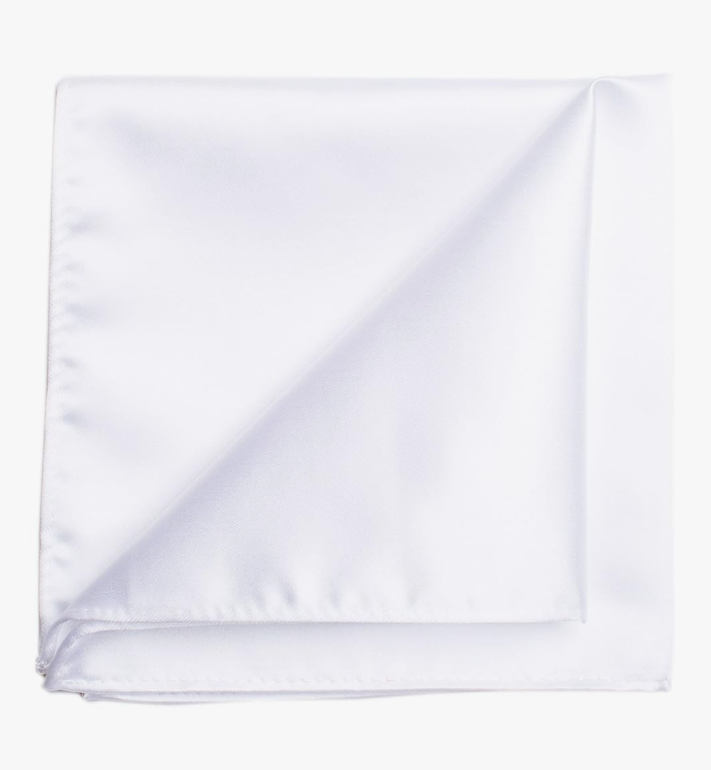 KissTies 1PC/6PCS Satin Pocket Square Solid Color Handkerchief + Gift Box