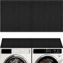 54'' x 27'' Washer and Dryer Covers for the Top, Leather Washing Machine Top Protector Mat, Anti-Slip & Scratch-Resistant Protective Washer Dryer Cover for Laundry Kitchen Home Black