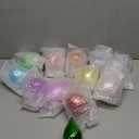 12 Pcs Glass Christmas Ball Ornaments, Shiny Heart Hand Blown Glass Ornaments Hanging Balls, Xmas Tree Wedding Holiday Decor for Christmas Tree Decoration (Silver) (Colorful)