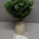 16" Artificial Eucalyptus Stems Potted Plant Indoor Fake Plants - Realistic Greenery with Vase, Small Artificial Office Desk Plants in Pots for Home Decor Weddings Centerpieces