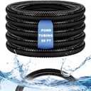 Frienda 50 ft x 1-1/2" ID Pond Pump Tubing Non Kink Water Hose Flexible Corrugated PVC Water Pipe for Garden Pond Waterfall (1-1/2" Diameter x 50ft)
