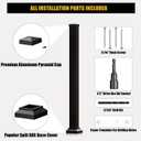 3 in. x 3 in. Heavy Duty Aluminum Railing Post Supports up to 800lbs, Porch and Deck Railing Post with AAMA2604 Powder Coating, IBC Compliant and Certified, Textured Black (45 in. Height)