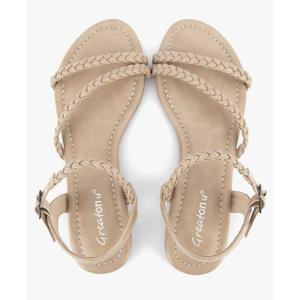 Greatonu Women’s Flat Sandals Slip On Summer Gladiator Open Toe Braided Slingback Shoes Size 9