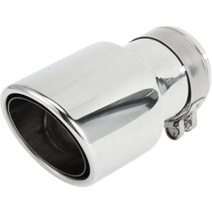 Double Wall Exhaust Tip Clamp Rear Tailpipe Car Clamp on Stainless Steel 2.5" Inlet 3.5" Outlet 6.7" Length 1 Set Silver Tone