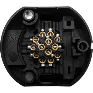 Trailer Socket Converter 12V 13pin Towing Socket Caravan Trailer Electrics Plug Adapter Suitable for European Standard Trailer Engineering Plastic housing Black