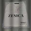 ZESICA Womens 2026 Spring Long Sleeve Blouse Business Dressy Casual Button Down Shirts Peplum Tops Fashion Trendy Clothes White Medium