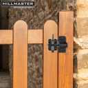 HILLMASTER Self Locking Gate Latch for Wooden Fence,Heavy Duty Gravity Fence Latch Privacy Door Latch for Wood Gate,Metal Gates,Vinyl Fence,Gate Hardware Gate Door Lock for Outdoor Pool,Black Finish