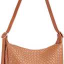 BOSTANTEN Purses for Women Crescent Crossbody Bag Vegan Leather Shoulder Hobo Handbag Adjustable Strap