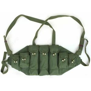 Military Canvas Type 56 Chest Rig Magazine Pouch Ammo Bandolier Green Magazine Pouch Carrier Ammo Bag Bandolier