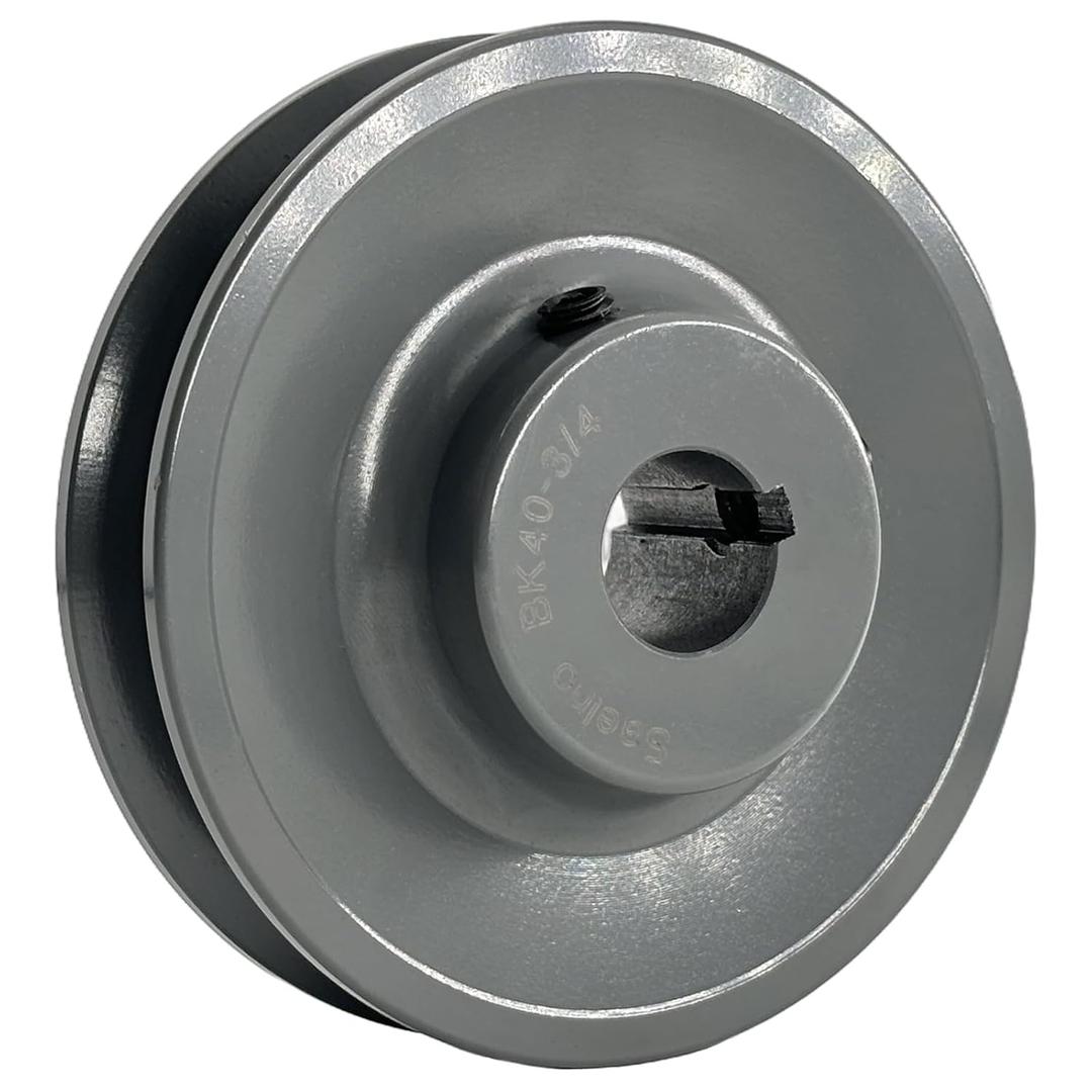 BK40-3/4 Sheaves,v Belt Pulley 3/4 inch bore 3.95" OD,Motor Pulley Cast Iron for A AX B BX 4L 5L V-Belts,BK4034 Pulley