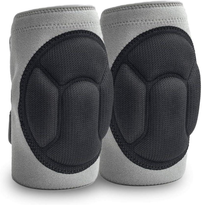 Knee Pads Comfortable Non-Slip, Thick Extra Foam Cushion kneepads for Scrubbing Floors, Gardening, Yoga & Construction, Soft Inner Liner, Strong Double Straps and Adjustable Easily for Women (L)
