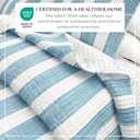 Great Bay Home Twin/Twin XL Coastal Bedding Set, Summer Coastal Quilt with Sham, Beach 2-Piece Reversible All Season Bedspread Quilt Set. Lightweight Nautical Quilted Coverlet. Blue