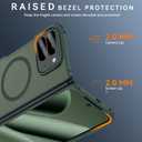 Magnetic Case for Google Pixel 10 Pro Fold, Pixel Fold Case for MagSafe Compatible Wireless Charging, Skin-Friendly & Smooth Touch, Military-Grade Shockproof & Drop-Proof Cover, Slim, Grey (Green)