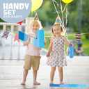 Number 7 Pinata Bundle with a Blindfold and Bat(16.2 x 11.1 x 4 Inches), Perfect for Boys and Girls Birthday Party Supplies, Blue Theme Birthday Decoration